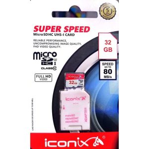 Iconix MicroSD Card 32gb 80mb/s
