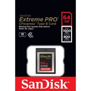 SanDisk Extreme Pro CFexpress Type B Card 64gb 1500mb/s