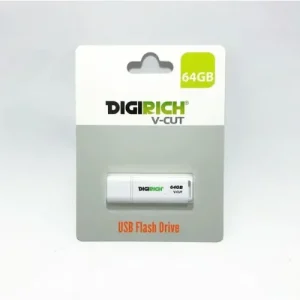 Digirich V-Cut Flash Drive 64Gb White
