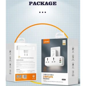 Ldnio Sc2311 2 Socket/2Usb/Type-C Outlet
