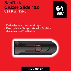 Sandisk Cruzer Glide Usb 3.0 Flash Drive 64gb