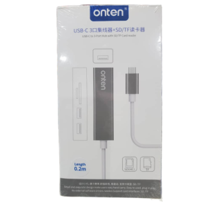 Onten Otn-9597 Usb-C to 3 Ports Hub with Card Reader