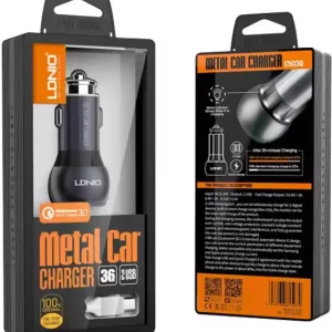 Ldnio C503Q 2 in 1 Car Fast Charger Iphone