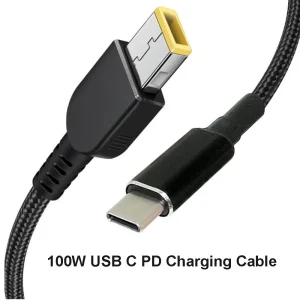 PD 100W 18.5-20V Square Tip to Usb-C Cable for Lenovo
